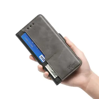Móda Spájať Kožené puzdro Peňaženky Taška Držiteľa Karty Magnetické Pracky Stojan Flip Kryt Pre Mobilný Telefón Motorola Okraji Plus 6.7 palec