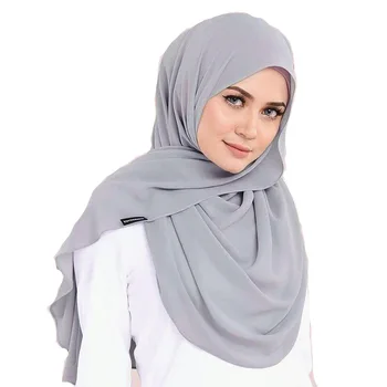 M2 10pcs Hot predaj obyčajný bublina šifón hidžáb šatku, šál zábal lady hlavový most ženy šátek/šatky 180*75 cm