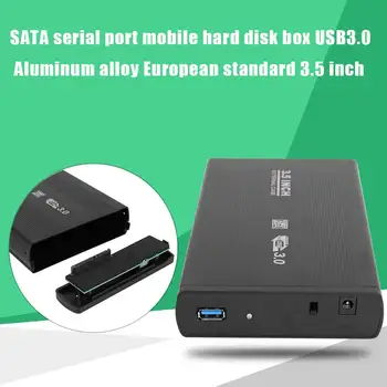 3,5 palcový Pevný Disk Prípade SATA na USB3.0 Hliníkovej Zliatiny HDD Prípade Externý Pevný Disk Krytu s USB Kábel pre PC Počítač