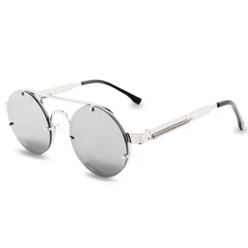 Kolo Steampunk slnečné Okuliare Značky Dizajn Muži Ženy Metal Punk Slnečné okuliare Retro Slnečné okuliare UV400 Odtiene Okuliare Gafas de Sol