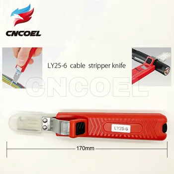 LY 25-6 PVC tesnenia nástroja Kábel striptérka Stripping rozsah: 8-28 mm Mini-elektrikár nástroje Stripping Nôž Plier