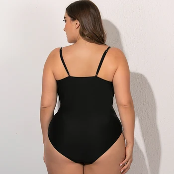 Sexy Hlboko V Čiernom jednodielne Plavky, Plavky Ženy 2020 Veľké Veľkosti 5XL Plávanie Oblek Ženské plavky plážové oblečenie Lady