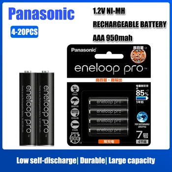 Panasonic Pôvodné Eneloop Pro 950mAh AAA batérie Pre Baterku Hračkársky Fotoaparát Nabitá vysokokapacitné Nabíjateľné Batérie