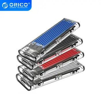 ORICO M. 2 SSD Prípade NVME SSD Krytu M. 2 na USB TypeC Transparentné Pevný Disk box pre NVME PCIE M Kľúč M2 2230 2242 2260 2280 SSD