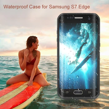 Pre Samsung Galaxy S7 Okraji S7 Vodotesné puzdro IP68 Potápanie pod vodou PC + TPU Brnenie Kryt S725 Shockproof Nečistoty Snehu dôkaz