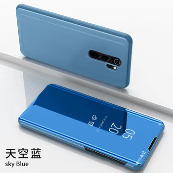 Zrkadlo Prípade Pre Xiao Redmi Note8 Pro 8A Poznámka 8T Flip Prípadoch, Kniha Style Kryt Pre Xiao Redmi Poznámka 8 Prípade Koža + PC Shell