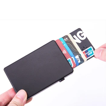 ZOVYVOL Anti-theft Jedno Pole Smart Peňaženky Slim RFID Módne Spojka Pop-up Tlačidlo Karty, Meno Držiteľa Karty Prípade