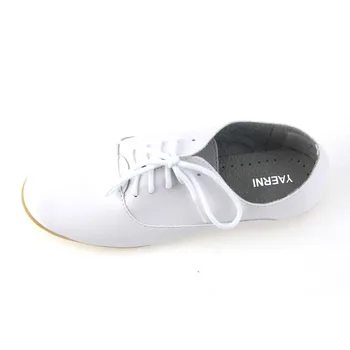 YAERNI Jar ženy oxford topánky balerína bytov topánky ženy originálne kožené topánky moccasins čipky mokasíny biele topánky 051
