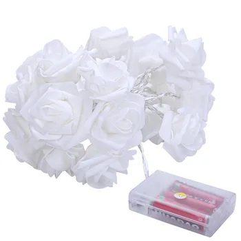 1.5/2/3/6M LED Veniec Umelý Kvet Kytice String Svetlá Pena Rose Rozprávkových Svetiel Na Valentína Svadobné Dekorácie