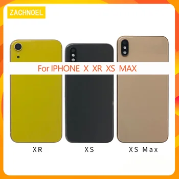 Pre iphone X XS XR s Flex Kábel Späť na Bývanie Plné Montáž Krytu Batérie Dvere, Zadný Stredný Rám Podvozku Pre iphone XS Max