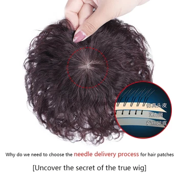 LVHAN Syntetické Vlasy Klip V Toupee Príčesky Rovno vňaťou vlasy s ofinou pre ženy, muža, 3 farba čierna hnedá rany parochňu