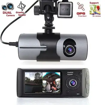 Dual Camera Auta DVR R300 s GPS a 3D G-Senzor, 2.7