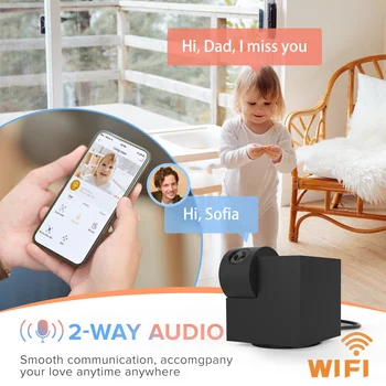 1080P Full HD IP Kamera WiFi Nočné Videnie 2-Way Audio Home Monitor PTZ Kamery Ľudských rozpozná Bezdrôtové Smart Webkamera