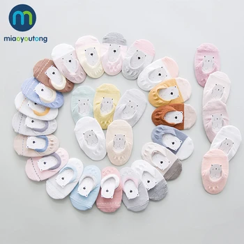 5 Pár Bezpečné Protišmykovým Gumovým Pohodlie Bavlny Vysokej Kvality Mäkké Novonarodené Deti Ponožky Dievča Ponožky Chlapec Nové Narodené Dieťa Miaoyoutong