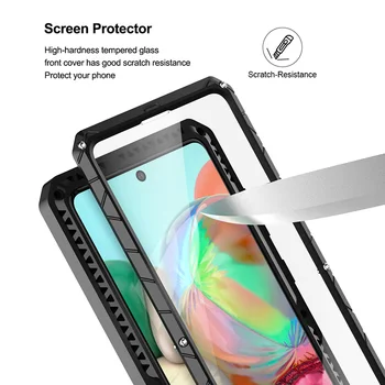 Pôvodné Imatch Hliníka Kovové Silikónové Shockproof Kryt Pre Samsung Galaxy A71 Chránič Pevného Ťažkých Iphone Fundas Shell