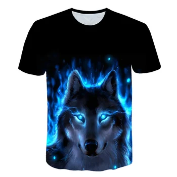 4t-taktné-14T rokov mladiství t-shirt pre chlapcov alebo dievčatá 3D wolfs vytlačené krátky rukáv, okrúhly golier t shirt veľké deti hot predaj 2020