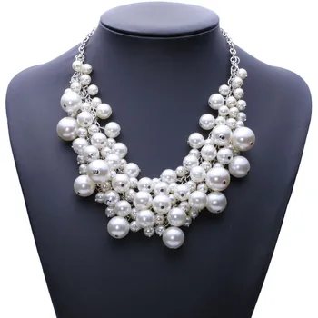 2020 módne Trendy perlový náhrdelník chocker kostým imitácia perly šperky reťazca módy prívesok náhrdelníky ženy