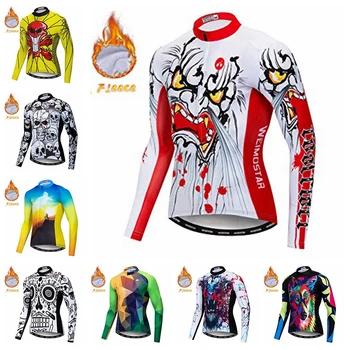 2020 Pro tímu Mužov, Cyklistika Zimné Thermal Fleece Jersey Bicykli jazda na Bicykli Teplé MTB Cyklistické Oblečenie Bundy Cyklistika vianočný darček