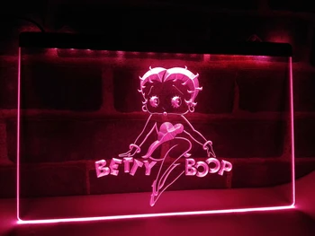 LC197 - Betty Boop LED, Neónové Svetlo, Prihláste domova remeslá