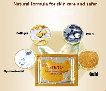 OEDO 40pcs=20packs Zlato Očná Maska Zlatý Krištáľ Kolagénu Anti-temný Kruh Hydratačné Anti-Aging Kyselina Hyaluronová Oko Patch