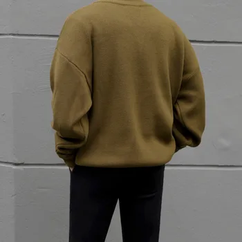 IEFB /pánskeho oblečenia na jeseň zima V-krku sveter muža voľné kórejský štýl pletené topy ročníka, dlhý rukáv, veľkosť topy 9Y3271