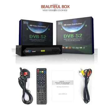 Vmade HD DVB-S2 Satelitný Prijímač+USB WiFi Dongle Adaptér TV anténa Podporu M3U Youtube Biss Tlačidlo Plne 1080P Mini Set-top-box
