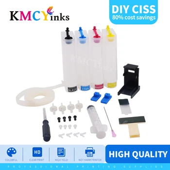 KMCYinks Universal 4 farby DIY CISS súprava s príslušenstvom, kompatibilný pre kaziet hp 122 xl pre Deskjet 1510 2050 1000 1050
