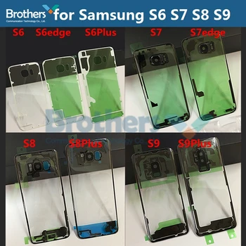 Pre Samsung Galaxy S8 S8Plus S9 S9Plus Transparentné Batérie Bývanie pre S7 S7edge S6 S6edge S6Plus Batérie Dvere s Kamerou Sklo