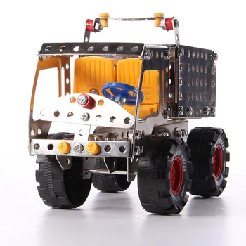 Konštrukcia nákladných Vozidiel Constructor Hračky Kovové Osvietil Montáž Model Budovy Súpravy Bloky Hračky Pre Chlapcov, Dievčatá Dary