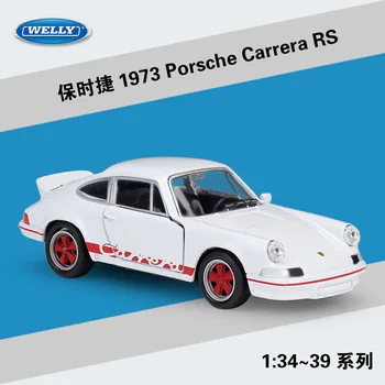 Well 1:36 1973 Porsche Carrera RS zliatiny model auta, pull-back vozidla, Zhromažďovať dary, Non-diaľkové ovládanie typ dopravy hračka