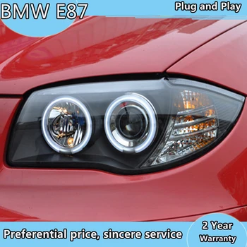 Auto Styling pre BMW E87 120i 130i Svetlomety 2004-2011 E87 LED Reflektor DRL Objektív Dvojitý Lúč HID H7 Xenon bi xenon šošovky