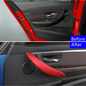 Auto Styling kľučky Rám Dekorácie Kryt Výbava 4Pcs Pre BMW 3 4 Série 3GT F30 F32 F34 2013-2019 ABS Interiérové Doplnky