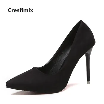 Cresfimix sapato feminino klasické úrad vysoké podpätky pre ženy, dámska móda, upozorňujú na vysokom podpätku topánky sklzu na čerpadlá b2912b