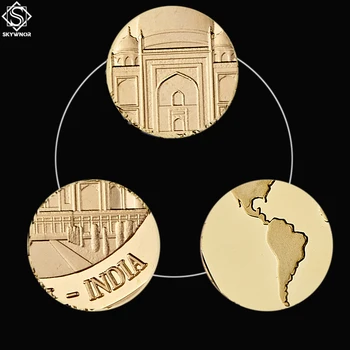 5 KS 2007 Ázijské Staroveké Mince India Taj Mahal Nových Siedmich Divov Sveta, Zberateľské Mince