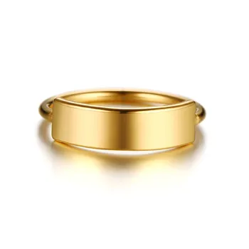 Zlato Signet Ring Dámske Krúžok Vlastná Vyryté Meno V Zlatej Farbe Strany Šperky