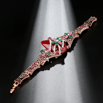 Kinel Turecký Šperky Čierny Kameň Náramok Pre Ženy Antique Gold Crystal Vintage Svadba Šperky Veľkoobchod 2019 Nové
