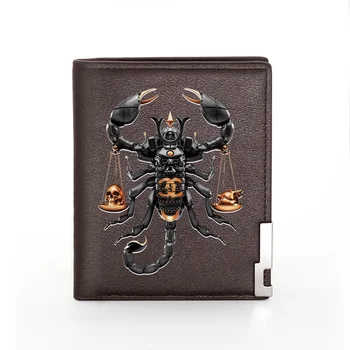Unikátny Módny Scorpion Tlač pánske Peňaženky, Kožené Kabelky Pre Mužov Kreditnej Karty Držiteľ Krátke Muž Slim Mince Peniaze Tašky