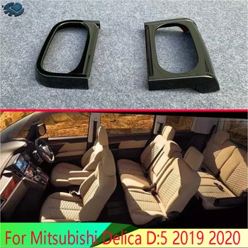 Pre Mitsubishi Delica D:5 2019 2020 Auto Príslušenstvo Piano Black Prednej Stredovej Konzoly Pohára Nápoj Držiteľ Kryt Výbava