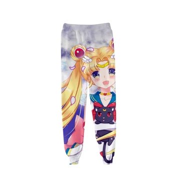 Nový Hip Kpop Módne Bežné Bezec Nohavice Anime Sailor Moon harajuku modis Bežné Teplé módne Nohavice Slim Dievčatá Nadrozmerná Nohavice