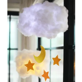 Svadobné Bavlna Mraky T Cestnej Svadobné Fotografie Strany Childen Izba DIY Dekoratívne Okne Rozloženie Simulácia Biela Cloudys