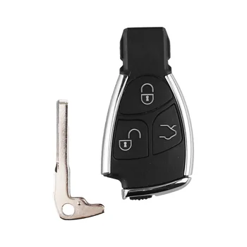 KEYYOU 3 Tlačidlá Diaľkového Auto Smart Key Prípade Shell Pre Mercedes Benz B C E ML S CLK CL, GL W211 Chrome Štýl So Batérie Držiak