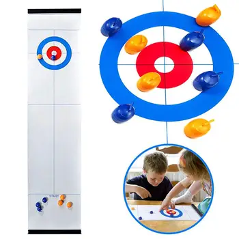 2020 Nové Kvalitné Stola Curling-Kompaktný Curling Dosková Hra Mini stolových Hier Pre Rodiny, Školy, Cestovné Hrať 120*28 cm