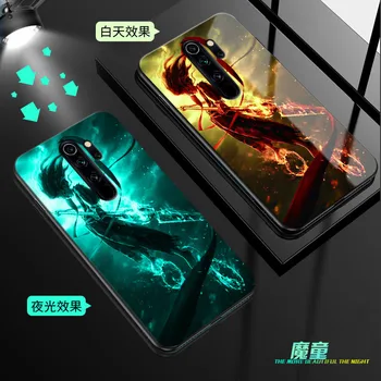 Svetelný Tvrdeného Skla Prípade Pre Xiao Redmi 9 Prípade Svietiť Zadný Kryt Pre Xiao Redmi9 Redmi 9 Kryt Silikónové Mobilný Telefón Taška