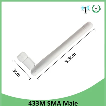 2 ks 433Mhz Antény 3dbi GSM 433 mhz SMA Samec Konektor Antény anténa 433m + RP-SMA female na Ufl./IPX Rozšírenie Pigtail Kábel