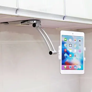 360 Rotujúce Flexibilný Držiak tabletu na stenu 2 v 1 Lenivý Pull-Up Desktop/Posteľ Telefón, Tablet, Stojan Nastaviteľné pre Kuchyňa