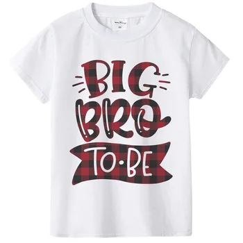 2020 Big Bro/sis, Aby Sa Anouncement Tričko Chlapcov Dievčatá, Krátky Rukáv T-shirt Krátkym Rukávom Bratia Sestry Rodina Zodpovedajúce Topy Čaj