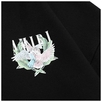 Street Style 2020 jesenné a zimné Nové papagáj vytlačené hoodie mužov a žien high street fashion voľné nadrozmerná hoodie