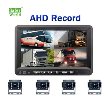 Ťažkých Vozidiel Autobusovej Ahd 1080P Zozadu Truck 4 Kanál Kamery Cctv Nahrávanie Bezpečnostný Systém Pre Automobilové Dvr Kamera