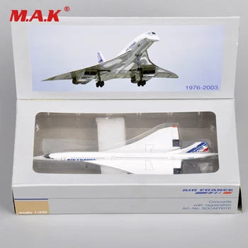 Pre Deti Darček Concorde 1:400 Rozsahu Air France 1976-2003 Diecast Kovové Vozidlá, Biela Mini Lietadiel