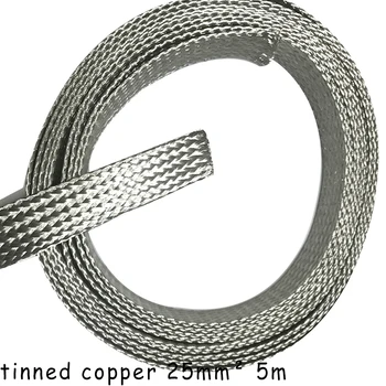 16 štvorcových medi pletená drôt medený holé mäkké pripojenie uzemňovacieho vysoký prúd vodivé pásky plochý medený pás